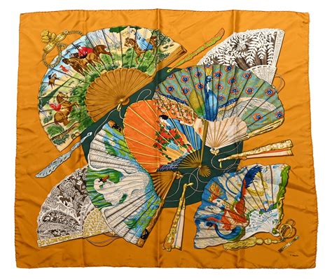 Hermes Silk Scarf, 'Brise de Charme' by Julia Abadie 